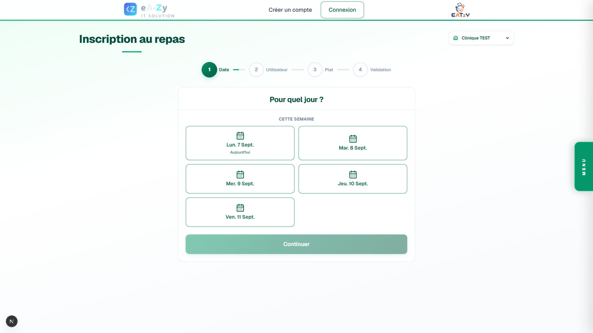 Kiosque — commande collaborateur